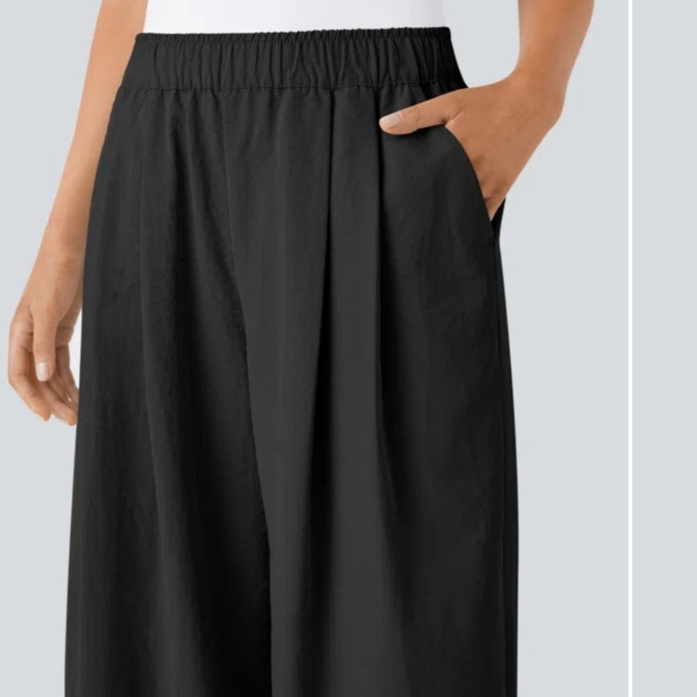NWT HALARA Classic Black Wide-Leg Pants Size XS - Picture 3 of 5